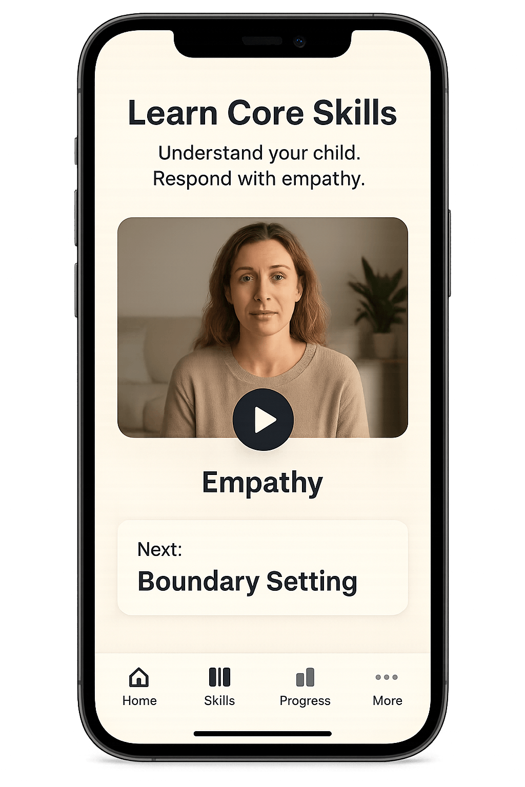 Core parenting skills in the app